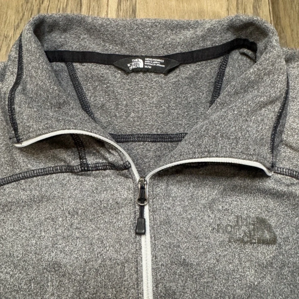 The‎ North Face Mens M/M Quarter Zip Pullover Sweatshirt Gray Polyester